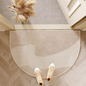 Semi Circle Minimalist Door Mat Non-Slip Entryway Rug Dirt Trapping Welcome Mat Modern Home Decor Kitchen or Front Door Mat