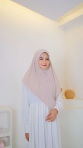 Fashion pop38 - Jilbab instan Sahara Segi 3 Mini 3in1 Jersey Preimum
