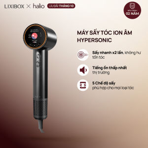 Máy Sấy Tóc Ion Âm 5 Chế Độ Màn Hình LCD Halio Hypersonic Hair DryerTốc Độ Đến 110.000 Vòng/phút