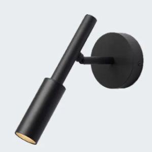 Modern Black Whtie Bedroom Spot Wall Lamps Metal Body Hotel Room Reading Lights Wall Sconce LED Rotatable Decoration Corridor