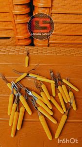 6PCS Garpu Kue Kecil Harga Satuan ANM Gagang Motif Jagung Stainless Steel Cake Dessert Fork Kitchen Dine