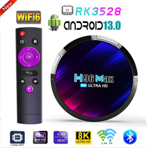 H96 MAX RK3528 Android 13 TV Box RockChip RK3528 Quad Core Cortex A53 8K HDR VP9 2.4G&5G WiFi6 Bluetooth 5.0 4GB 32GB 64GB OTA Smart Media Player Support Voice Assistant 2023 New Set Top Box
