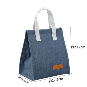 Lunch Bag Thermal Insulation Lunch Box Storage Handbag Solid Color Multifunctional Kid School Lunch Bags Picnic Food Pouch New