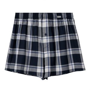 กางเกงบ็อกเซอร์ชายผ้าฝ้ายแท้หลวมสบายๆ สไตล์ฤดูร้อน พิมพ์ลายระบายอากาศได้ดี กางเกงขาสั้น ชุดนอนในบ้าน สวมใส่สบาย เอวกลาง