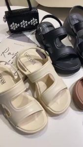 LFT SHOES Sandal Rubber Strap with Buckle 5cm Height Casual Sandals for Women (Standard Size)WL751