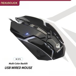 NexusClick RGB Backlit Wired Ergonomic Gaming Mouse1600 DPI Plug and Play USB Mice Durable Gaming Accessory for Laptop PC Mac