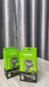 Cas Fon ORAIMO OFFICIAL Digital Display Car Phone Charger Adapter With Dual USB Port Socket And Fm Transmitter LR32D
