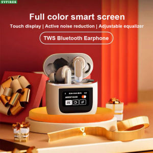 V8 LCD Touch Screen TWS Bluetooth Earphones Full Color Digital Display Touch Screen ANC Wireless Earphone TWS Noise Cancelling Earbuds HIFI Sounds Sport Headphone Visible Control Screens Headphones Stereo Headset