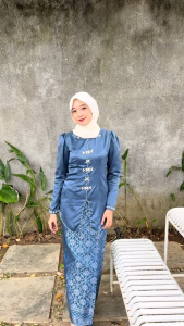 One Set Alana Baju Kurung Melayu Setelan Wanita Kondangan Pesta Lamaran Wisuda Seragam Bridesmaid