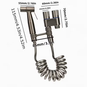 360° Rotatable Design with Retractable Hose Pressurized Water Flow Easy Installation. Ideal for Homes Hotels