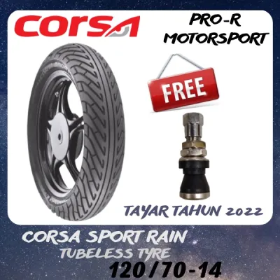 TAYAR CORSA SPORT RAIN 70/90x17-80/90x17-90/80x17-100/80X17-110/70x17-130/70x17 (READY STOCK)