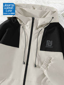 Jeanswest Life Three-in-One Mens Jacket Windproof Waterproof Travel Hiking Clothing Spring Autumn Seasonal Fashion Outerwear