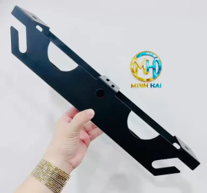 Giá đỡ máy mài góc kim loại treo tường Giá đỡ máy cắt màu đen bền bỉ Giá để máy mài góc 2 ngăn - treo dây điện