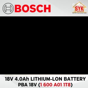 SYK Bosch 18V PBA 18V 4.0Ah 1600A011T8 AL1880CV 1600A011UO Home Garden Lithium-lon Rechargeable Battery Quick Charger
