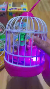 Electronic Birds Cage Toy Voice Control with Sound Realistic Voice Sensor Control Parrot Cage