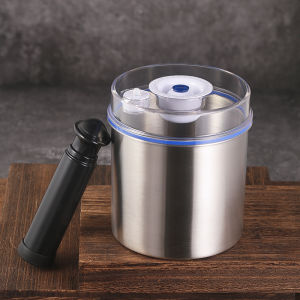 High-Sealing Stainless Steel Cover Pure Bamboo Wood Rose Cinnamon Spice Dry Fruit Storage Jar Kitchen Storage Container