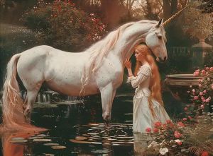 Kayou | Vintage Unicorn and Fairy Paint By Numbers Kit Adults Beginner DIY Canvas Stress Relief Home Wall Decor Craft Birthday Gift