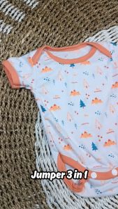Jagobabystore Bodysuit 3 pcs Jumper Bayi Baby Newborn Pendek Kado Baby