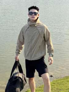 ZHUOCAN | Áo Khoác Hooded Chống UV Nhẹ Khô Nhanh