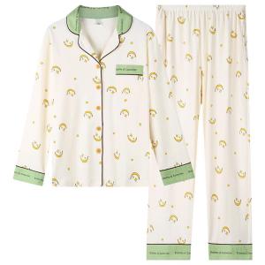 Bộ đồ ngủ nữ MiiOW bằng cotton dài tay rộng rãi và thoải mái