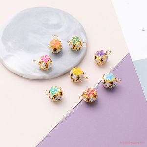 Decorative DIY Pendant Accessory Enamel Flower Bell