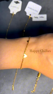 Stainless Steel Bracelet Gold Colour Bracelet/ Rantai Tangan Wanita Warna Emas