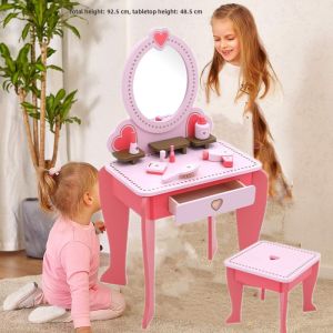 Ba Mei Er | Large Realistic Princess Makeup Table Set Wooden Children Toy