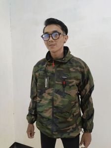 oneonesix jaket outdoor pria dan wanita loreng