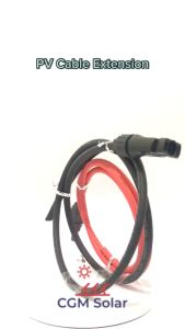 PV cable extension for solar 1-2-5-10 meter of Red/Black 4mm2 copper wire with 1/2 PV Solar connector