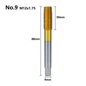 XCAN 1pc Extrusion Tap M2-M16 Fluteless Forming Machine Plug Tap Titanium Coated Metric Screw Thread Tap Drill Threading Tools