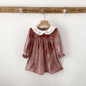 Autumn Baby Girl Clothes Embroidery Christmas Party Dress Costume 1-6Yrs Toddler Girl Birthday Kids Clothing Christmas Dresses