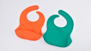 Cute Baby Snacksss Baby Stuff Waterproof Food Grade Silicone Minimalism Napkin Eating Bib Bip 宝宝儿童围兜饭兜 Silicone Plate Custom