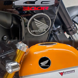 2PCS/Set 3D Rubber Waterproof Motorcycle Stickers Decals Honda Logo Stickers Reflective Epoxy Sticker Accessories