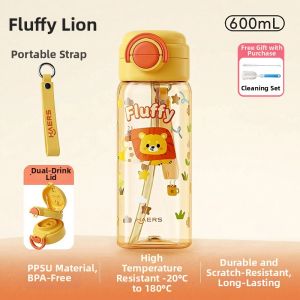 Haers | Portable Childrens Water Bottle PPSU Straw