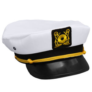 2024 Navy Marine Hat Sailor Captain Costume Men Yacht Captain Hat Skipper Hat Funny Party Hats Costume Accessories