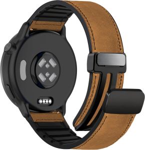 20 22mm Magnetic Leather Silicone Strap For Garmin Vivoactive 6/5/4/Forerunner 170 70 55 245 265 645 255/Garmin Venu 2 3 4 Band