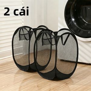Giỏ Đựng Đồ Giặt Gấp Gọn Đa Năng Dung Tích Lớn Chất Liệu Lưới Tiện Dụng Cho Phòng Ngủ Dễ Dàng Cất Giữ Quần Áo Bẩn Đồ Chơi Vớ Giúp Sắp Xếp Nhà Cửa Gọn Gàng.