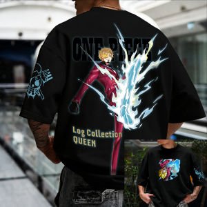 Bandai | 2026 New Mens One Piece Sanji Devil Fruit Blue Flame Graphic T - Shirt Casual Streetwear Sport Festival Anime T - Shirt