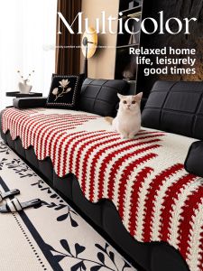 WUYINLIANGPIN | Dedicated Luxury Red Velvet Thickening Sofa Cushion