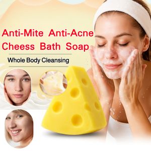 JoyceLab Anti-Mite Anti-Acne Bath Soap Deep Cleansing Shower Soap Handmade Cheese Soap Full Body Use Facial Wash Bath Skin Care 芝士拉丝皂 控油祛痘精油皂