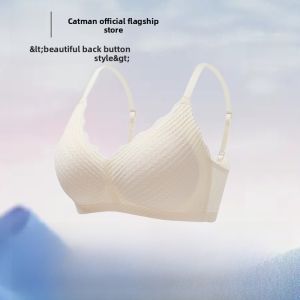 miiow | Wireless Womens Bra Gathered Anti-Sagging Side Breast Collection Brand Authentic Cat Person Underwear Fixed Strap Design
