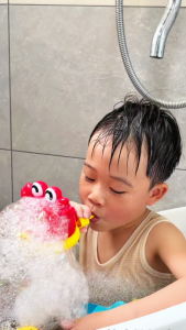 Baby Pro Kids Bubble Blowing Crab Safe Anti-Backflow Air Design For Outdoor And Bath Time Fun