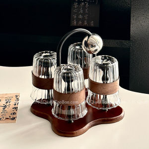 ชุดแก้วน้ำรับแขก Sanq ทรงใหม่สไตล์จีน ความร้อนสูง กันร้อน ทนทานต่อความร้อน ชุดแก้วน้ำสำหรับรับประทานกาแฟ ชา น้ำผลไม้