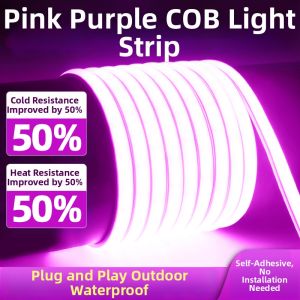 YUANMUXUAN | Waterproof Ambient Pink Purple LED Strip Light 220V