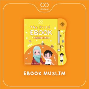 Buku Pintar Elektronik 4 Bahasa | Mainan Anak Buku Pintar Belajar Membaca Quran Muslim Islam 4In1