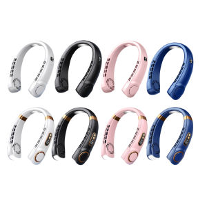 【Hàng mới】 Quạt không cánh mini có thể sạc qua USB với 5 tốc độ khăn quàng cổ Neck Cooler rảnh tay để đi du lịch và sử dụng tại văn phòng