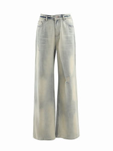Retro Vintage Wide Leg Jeans Womens Loose Fit Straight Cut Denim Pants Spring Autumn New Style Drapey Versatile Slimming
