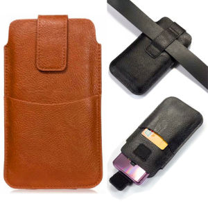 Belt-Style Mens Phone Bag Suitable for Huawei Honor 8X MAX 9X 10 Mobile Phone Pouch Crossbody Waist Bag Leather Cover