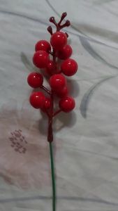 Chùm cherry xốp có ngọn 12 quả trang trí oản tài lộc giỏ quà...