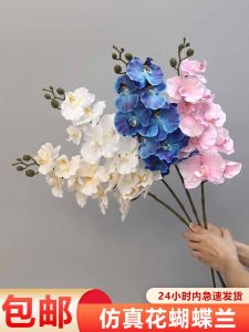 High-End Butterfly Orchid Artificial Flower Moisturizing Single Stem Living Room Cake Decoration Flower Front Desk Ornament Pink